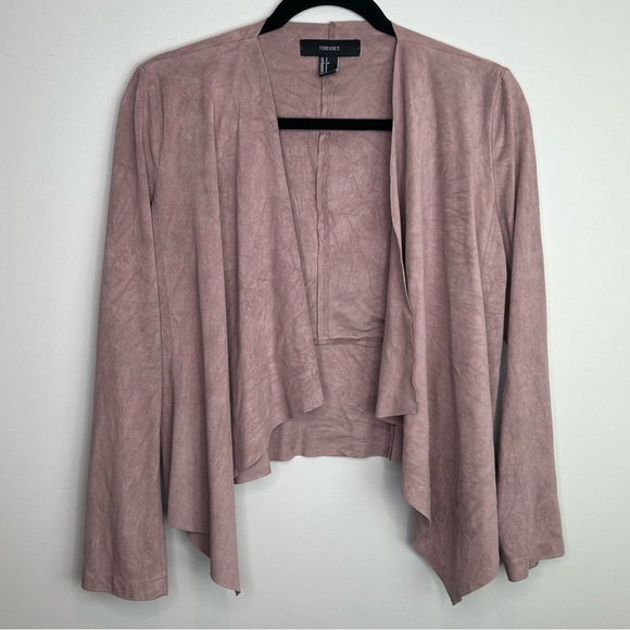 Blush waterfall suede blazer‎ size small - Picture 1 of 5